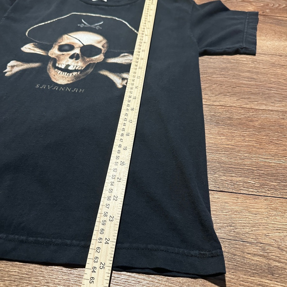 Alstyle AAA Black Pirate Skull Savannah T-Shirt Kids Size L 14/16 - Picture 6 of 6